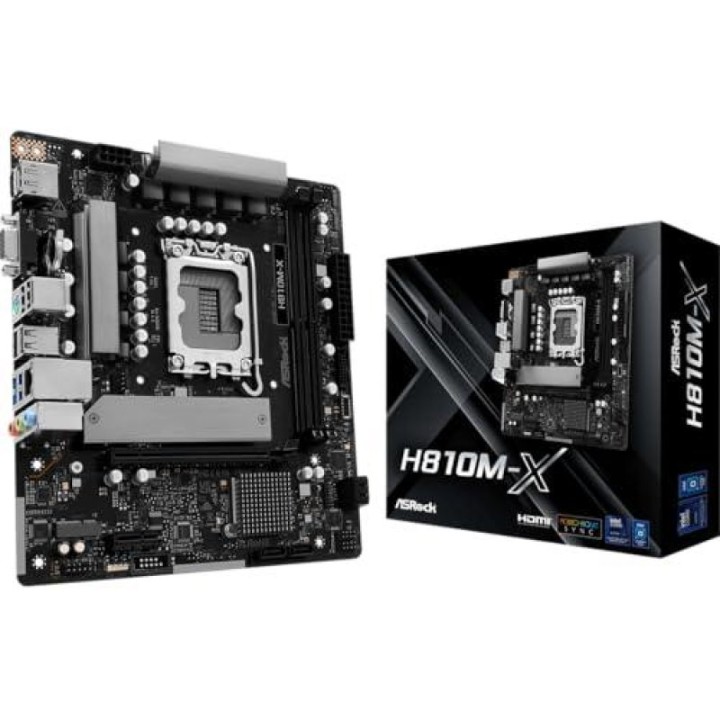 Placa Base ASRock H810M-X Intel H810 LGA 1851 Micro ATX