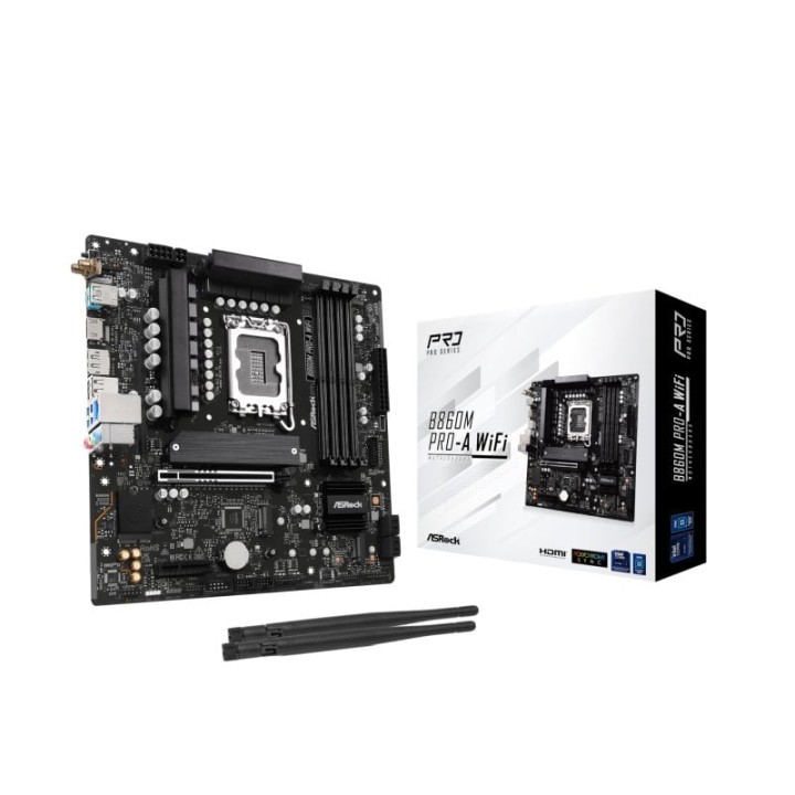 Placa Base Asrock B860 Micro ATX LGA 1851 B860M Pro-A WiFi DDR5 PCIe Ethernet HD