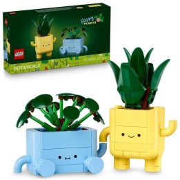 Set de construcción LEGO Botanicals 10349 Plantas Felices 217 piezas macetas caritas intercambiables