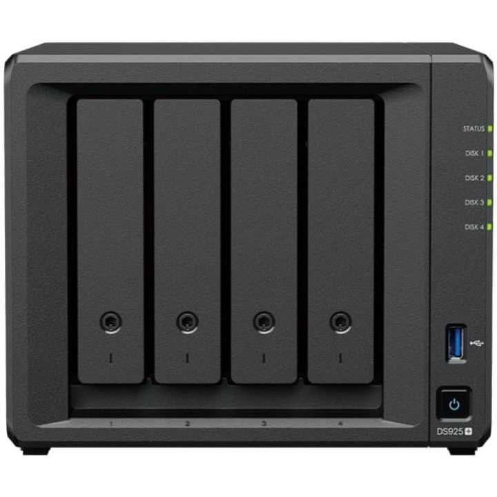 NAS Interno Synology 4 bahías 2.5GbE NVMe DS925+ ampliable a 9 bahías