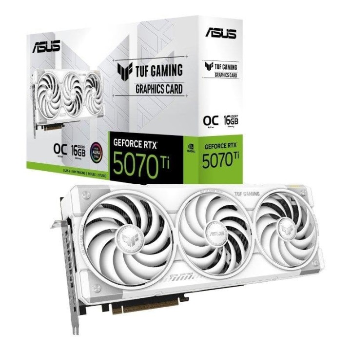 Tarjeta Gráfica ASUS GeForce RTX 5070 Ti 16GB GDDR7 OC Triple Ventilador Iluminación RGB