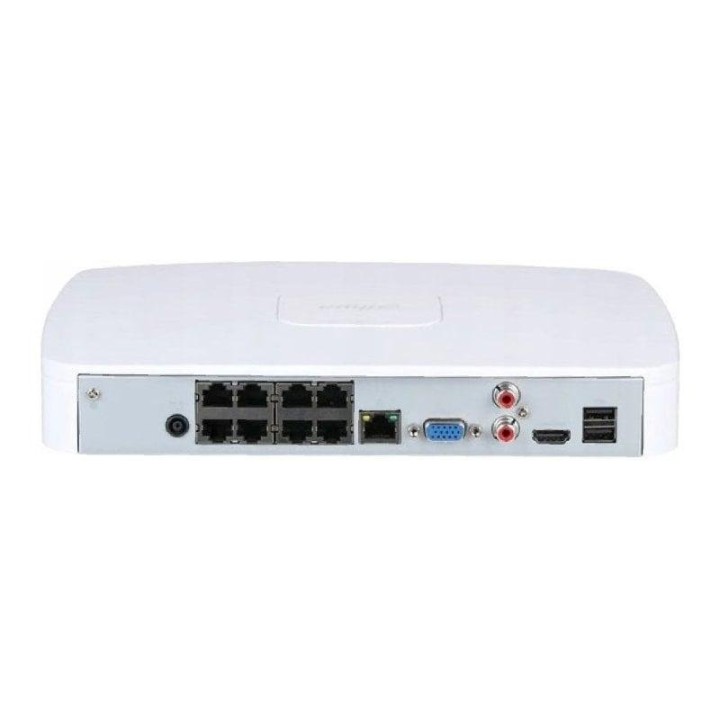 Grabador Dahua NVR2108-8P-4KS3 8 Canales 8 PoE IA 4K 1U 1HDD hasta 20TB