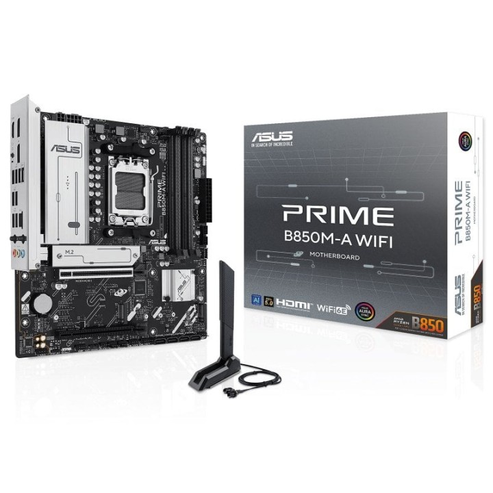 Placa Base ASUS PRIME B850M-A WIFI AM5 Micro ATX DDR5 Wi-Fi 6E 2.5GbE LAN