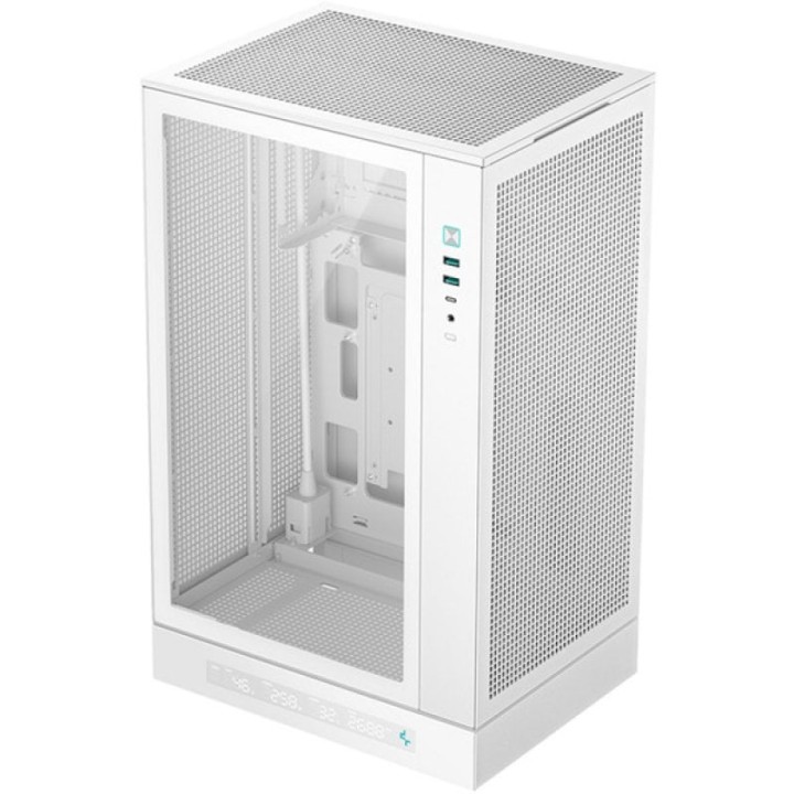 Caja PC DeepCool CH270 Digital Mini Torre Micro-ATX Vidrio Templado Blanca