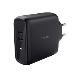Cargador USB-C Trust Maxo 65 W Doble Puerto Carga Rápida Universal PPS Negra