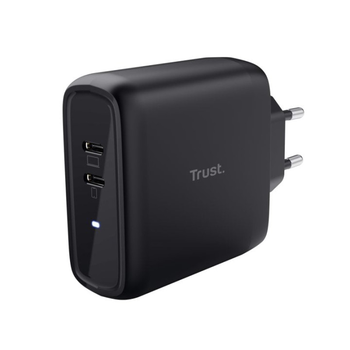 Cargador USB-C Trust Maxo 65 W Doble Puerto Carga Rápida Universal PPS Negra