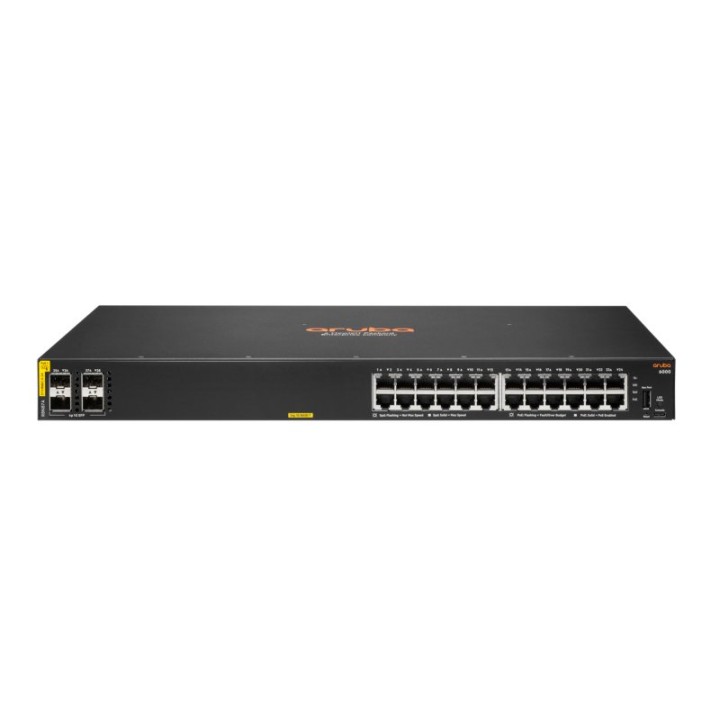 Switch HPE Aruba CX 6000 24 Puertos RJ-45 4 SFP 56Gbps 370W PoE Gestionado