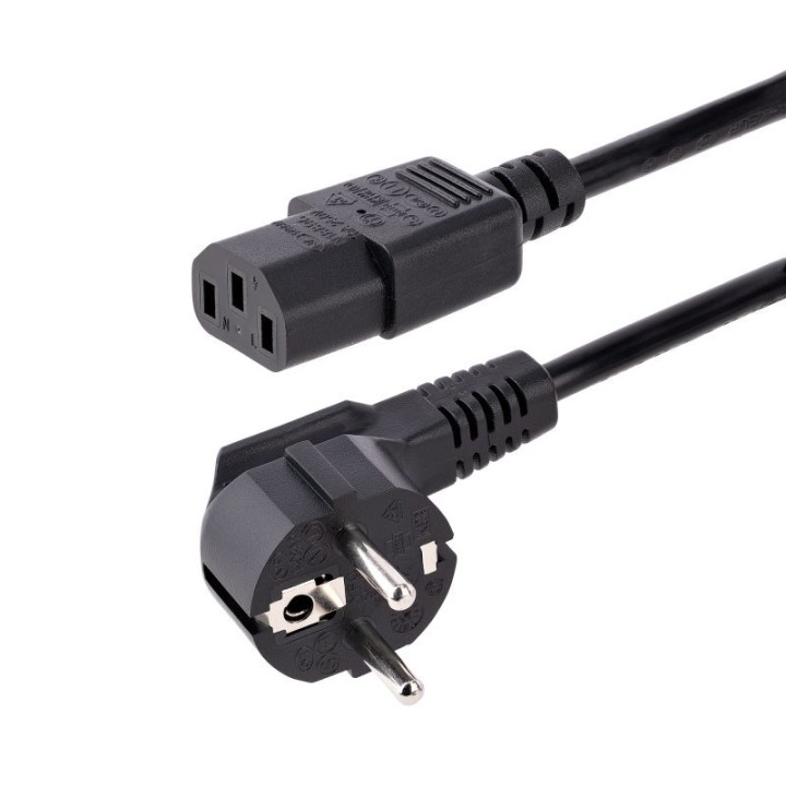 Cable de Alimentación StarTech 250V 10A 3m Schuko a C13 18AWG Negro Profesional