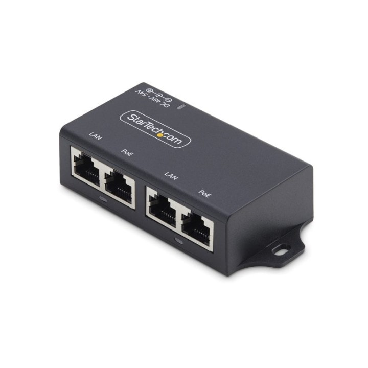 Fuente de Alimentación StarTech 30W Gigabit PoE+ 2 Puertos Certificación IEEE 802.3at Modelo AF221CE-POE-INJECTOR Instalación Pl