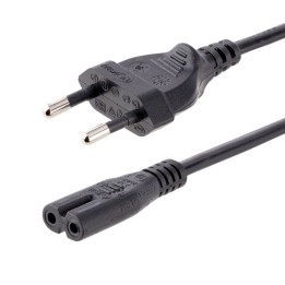 Cable de Alimentación StarTech 2m Enchufe EU C7 18AWG 250V 2.5A Conductividad Alta Negra