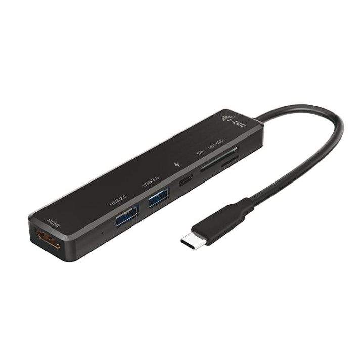 Dock USB-C i-tec Travel Easy Dock 4K HDMI Power Delivery 60W compacto lector SD/microSD