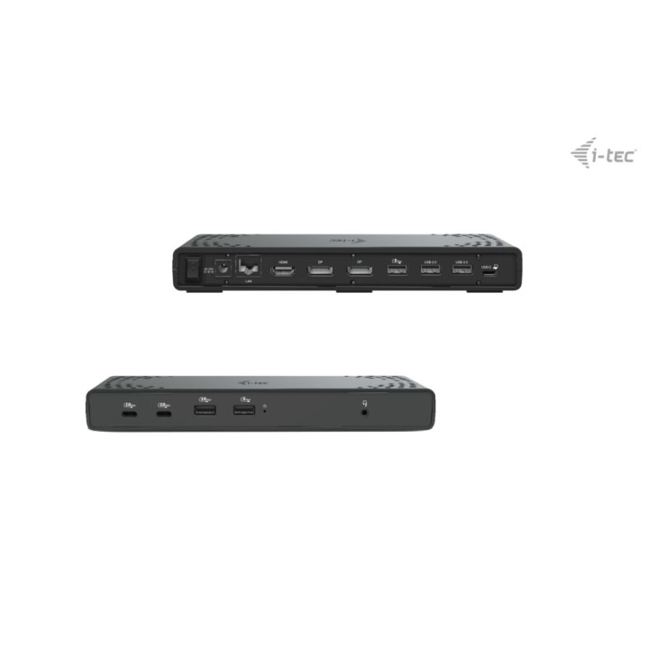 Estación de acoplamiento i-tec USB-C Triple Display Gen 2 100W 3x4K 7xUSB Ethernet Negro