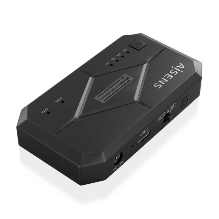 Estación de Docking AISENS SDDO-120C SATA 2.5/3.5 M.2 NVMe USB 3.1 Gen1 Negro Clone 2TB