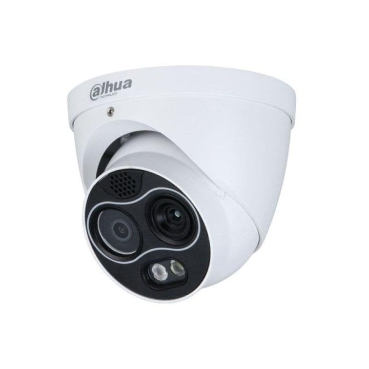 Mini cámara térmica híbrida Dahua TPC-DF1241-S2 IP67 4MP AI doble canal PoE