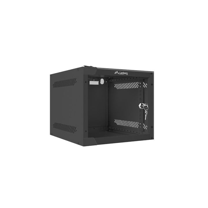 Bastidor de pared Lanberg WF10-2304-10B 4U 10" Acero Laminado Vidrio Templado IP20 Negro