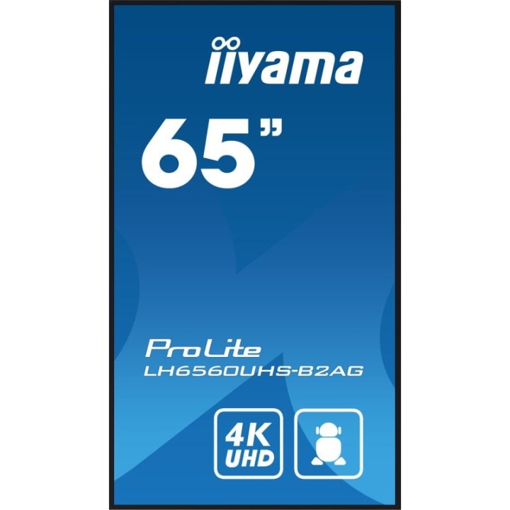 Pizarra digital iiyama LH6560UHS-B2AG 65″ 4K Ultra HD LED Android 11 Wifi 24/7