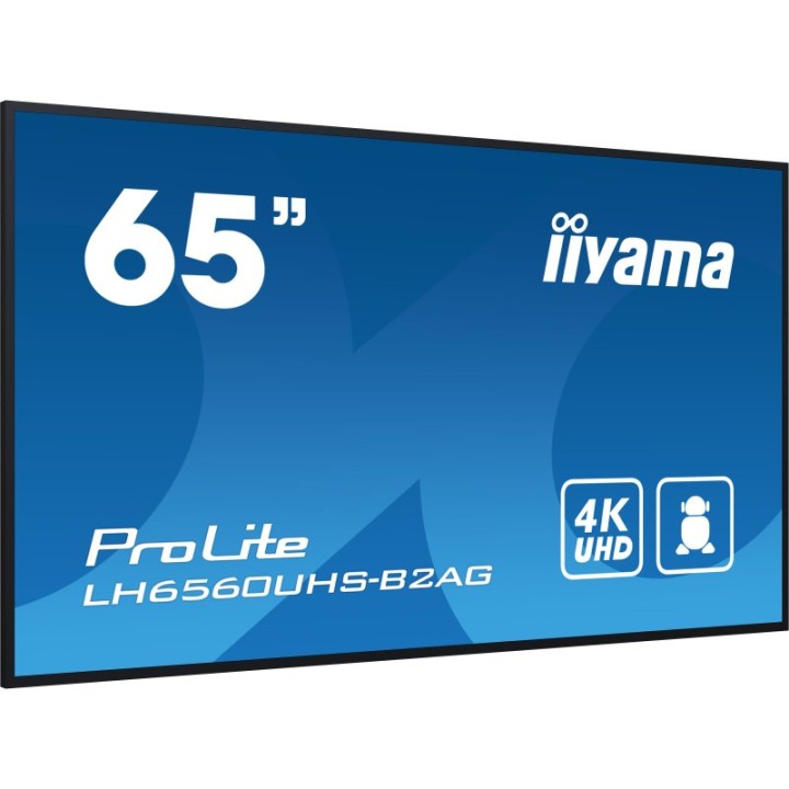 Pizarra digital iiyama LH6560UHS-B2AG 65″ 4K Ultra HD LED Android 11 Wifi 24/7