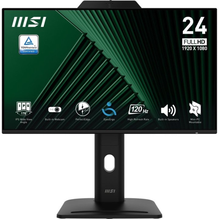 Monitor MSI Pro MP242PMG 23.8" IPS FullHD 120Hz Altavoces y Cámara USB HDMI DisplayPort Ergonomía