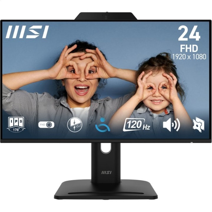 Monitor MSI Pro MP242PMG 23.8" IPS FullHD 120Hz Altavoces y Cámara USB HDMI DisplayPort Ergonomía