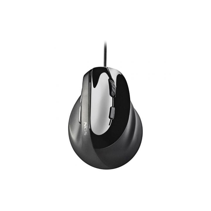 Ratón NGS ergonómico con cable 3200 DPI sensor láser botones silenciosos