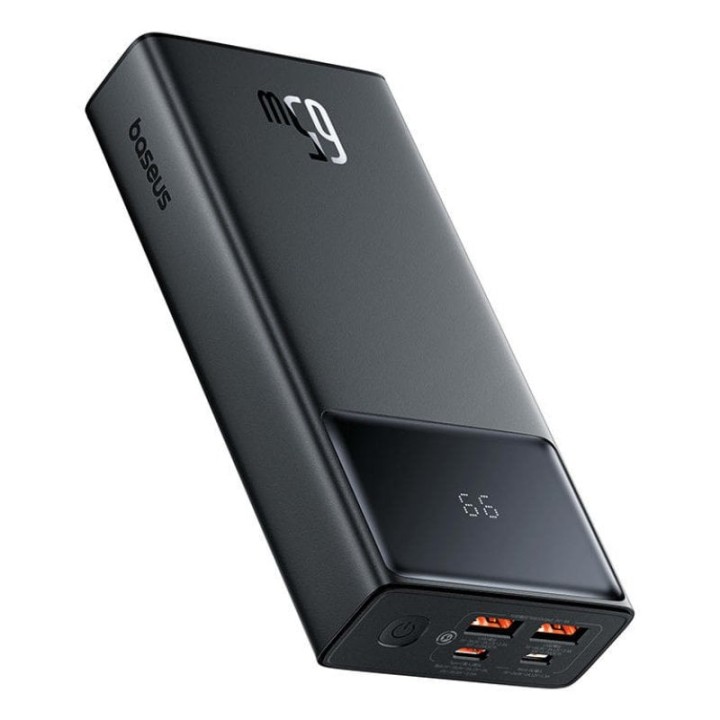 Power Bank Baseus 20000mAh 65W Black Display Rápida USB-C Multidispositivo