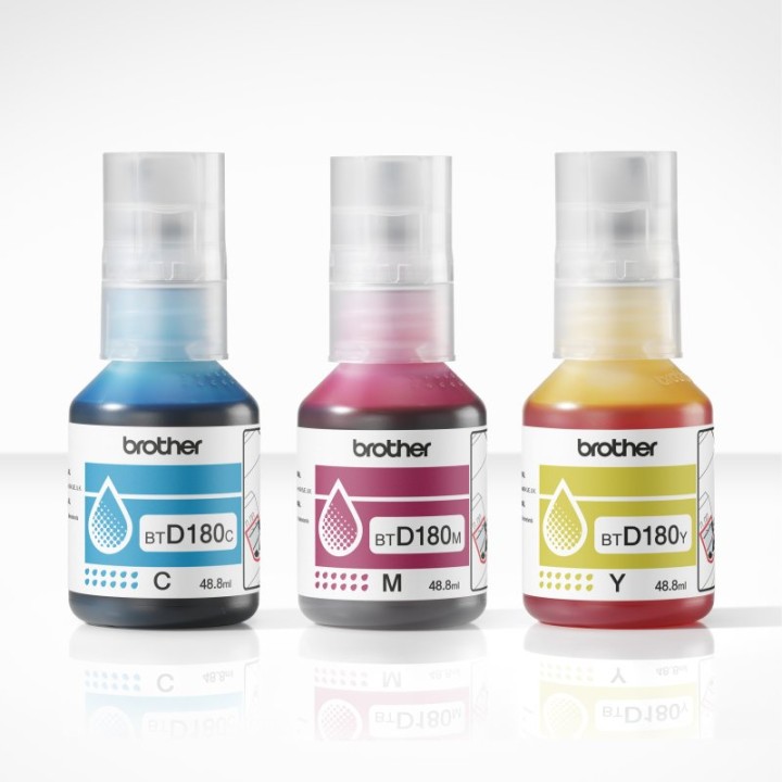 Pack de Tinta Brother BTD180CLVAL 3 Colores 5000 Páginas Compatible DCP-T580DW/T583DW/T780DW
