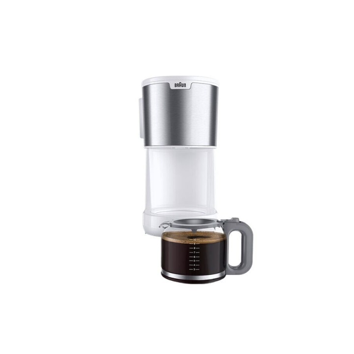 Cafetera de Goteo Braun KF1500WH 10 tazas 1000W Autoapagado AromaCarafe Filtro extraíble