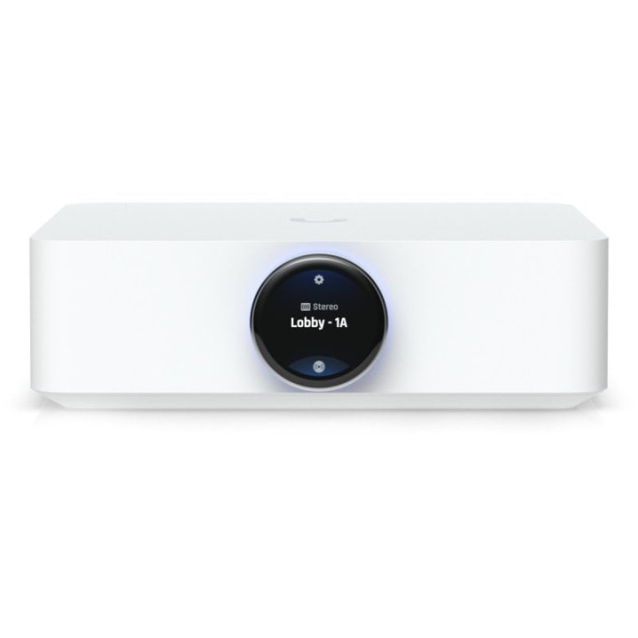 Amplificador Ubiquiti PowerAmp Clase D 260W/canal 4 Ω Dolby Atmos AirPlay Wi-Fi GbE