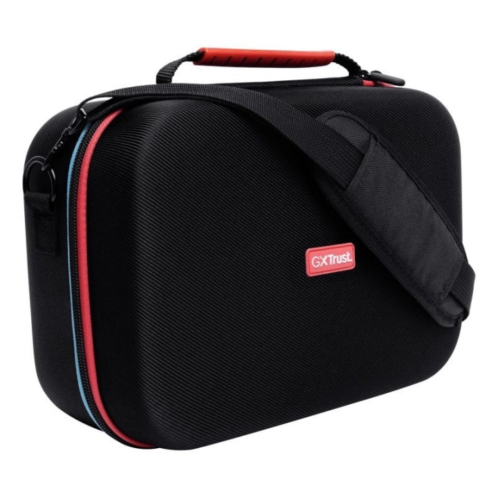 Estuche rígido Trust GXT 1247 para Nintendo Switch XXL, a prueba de golpes, negro/azul/rojo