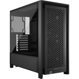 Torre Corsair FRAME 4000D RS Midi Tower, Panel Vidrio Templado, 3 Ventiladores Frontales, ATX/EATX, Sin Fuente, Negra
