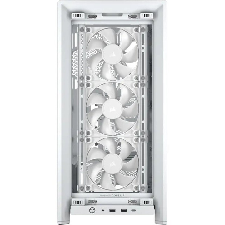 Torre Corsair 4000D Airflow Blanco ATX/EATX Vidrio Templado 3x120mm USB-C Sin Fuente