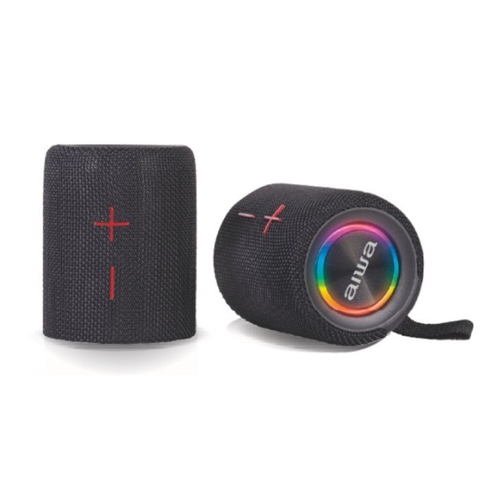 Altavoces Aiwa Portátiles Bluetooth 20W inalámbricos IPX5 RGB desmontables batería 2000mAh