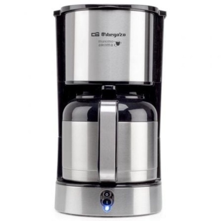 Cafetera de Filtro Orbegozo CG 5020 12 Tazas Jarra Termo Acero Inoxidable Apagado Automático