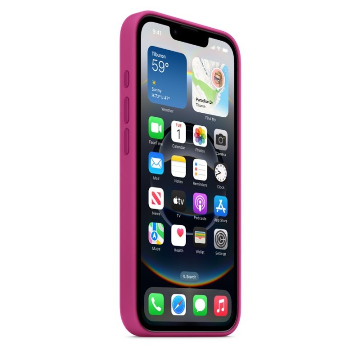 Funda de silicona Apple iPhone 16e microfibra interior 6.1″ Fucsia reciclada