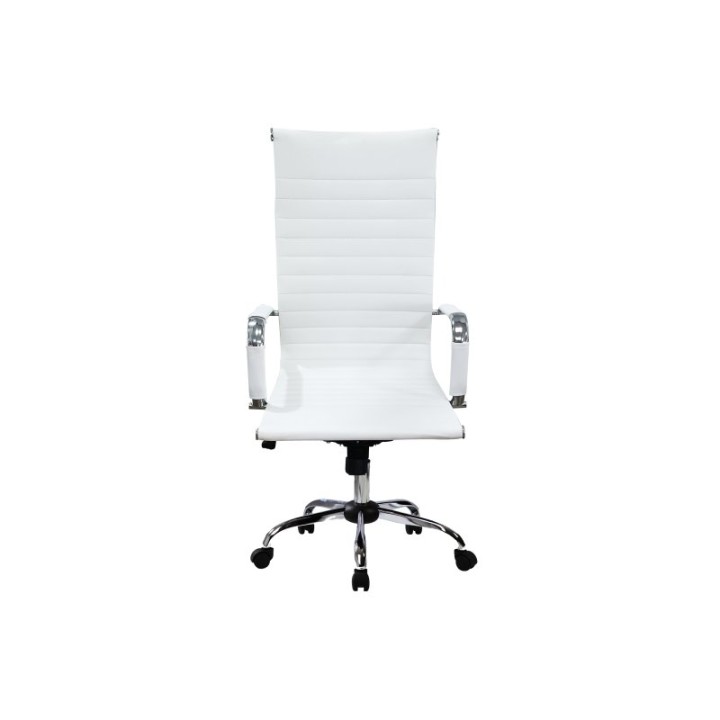 Silla de oficina Equip 651017 acolchada blanca algodón polipiel nylon REACH