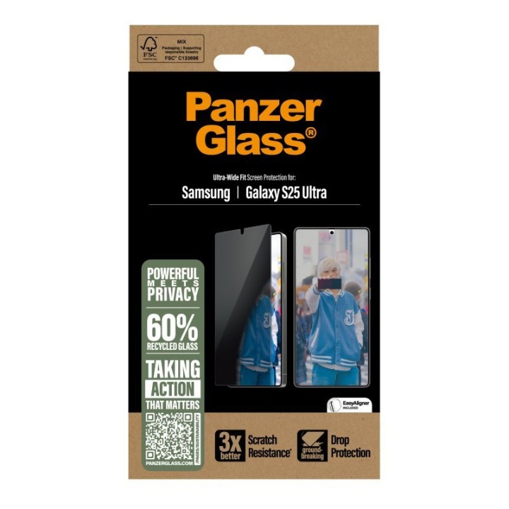 Protector de pantalla PanzerGlass Samsung Galaxy S25 Ultra Vidrio Templado Privacidad
