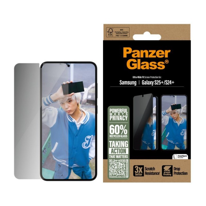 Protector de pantalla PanzerGlass Samsung Galaxy S25+ S24 Plus vidrio templado privacidad