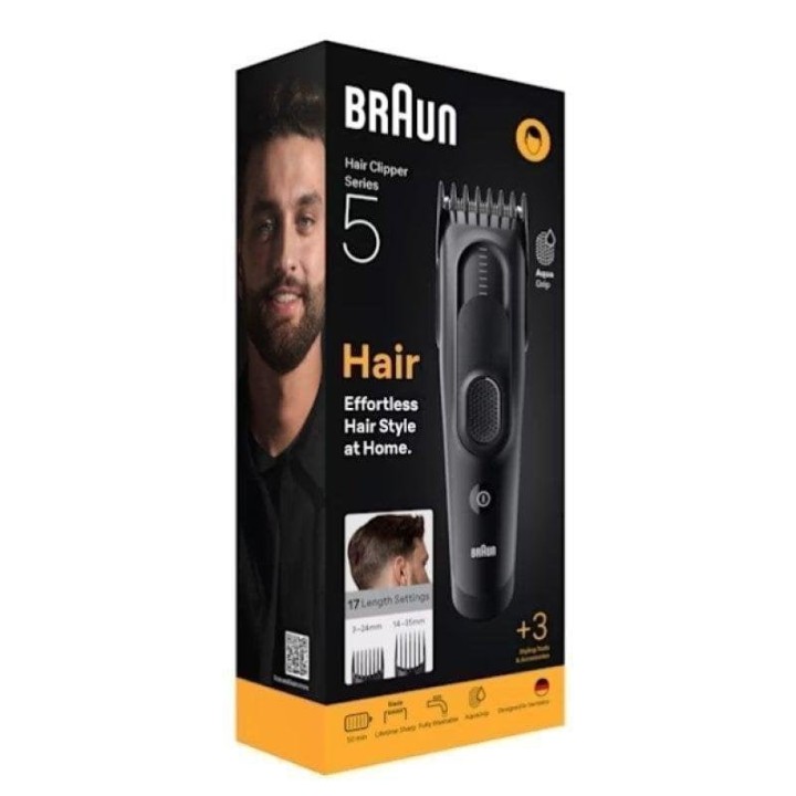 Cortapelos Braun Negro 17 ajustes corte batería NiMH inalámbrico cabezal 50 min