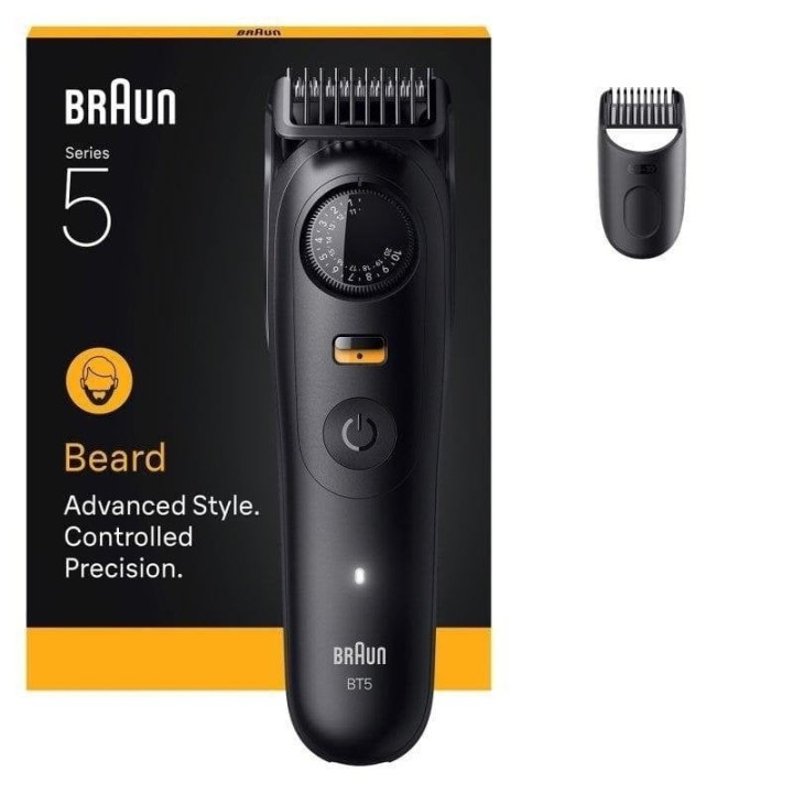 Recortadora Braun BeardTrimmer 5 BT5500 Lavable Ion-Litio 20 longitudes Negro