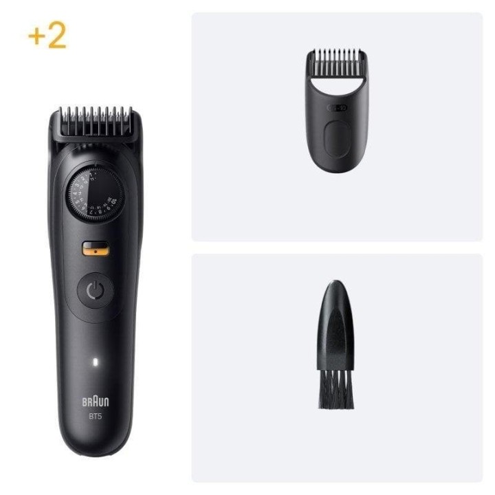 Recortadora Braun BeardTrimmer 5 BT5500 Lavable Ion-Litio 20 longitudes Negro