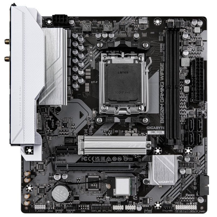 Placa Base Gigabyte B650 AMD B650 AM5 Micro ATX B650M GAMING WIFI6E DDR5 Wi-Fi 6E 2.5GbE