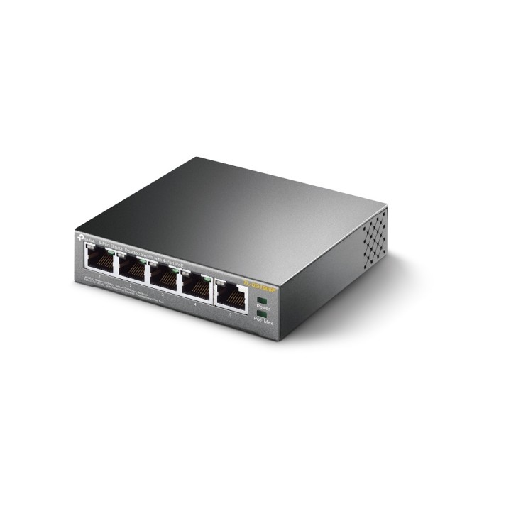 Switch TP-Link 5xRJ45 GbE PoE 56W Negro (TL-SG1005P)
