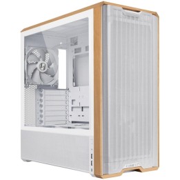 Caja PC ATX/EATX Lian Li Lancool 217 Acero/Madera/Templado Blanco aRGB+Ventilación Avanzada