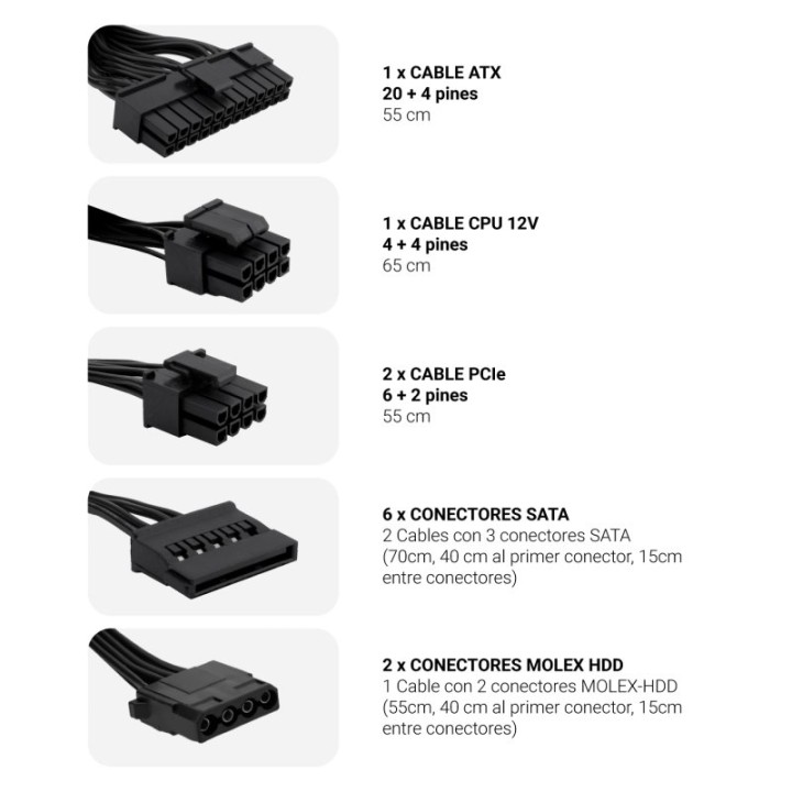 Coolbox Powerline 3 750 Fuente De Alimentación 750W Eficiencia 85%