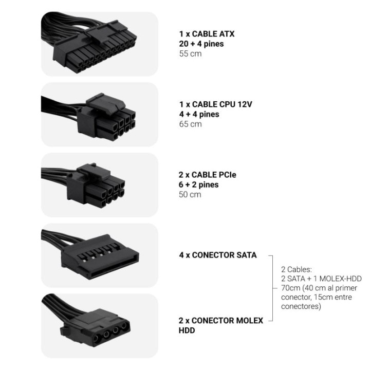 Coolbox Powerline 3 650 Fuente De Alimentación 650W Eficiencia 85%