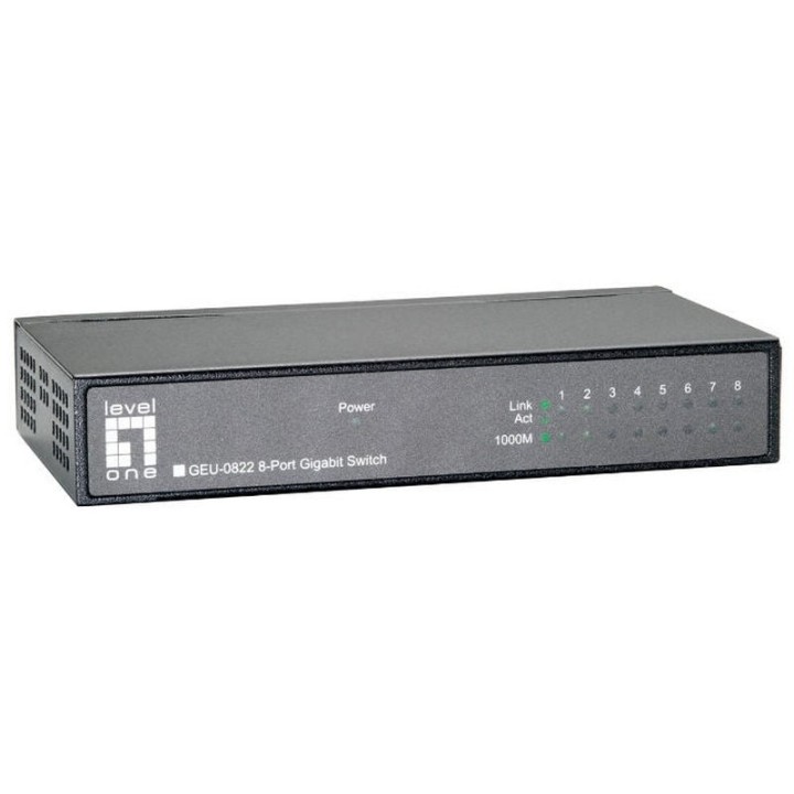 LevelOne GEU-0822 Switch 8 Puertos Gigabit 10/100/1000 Mbps