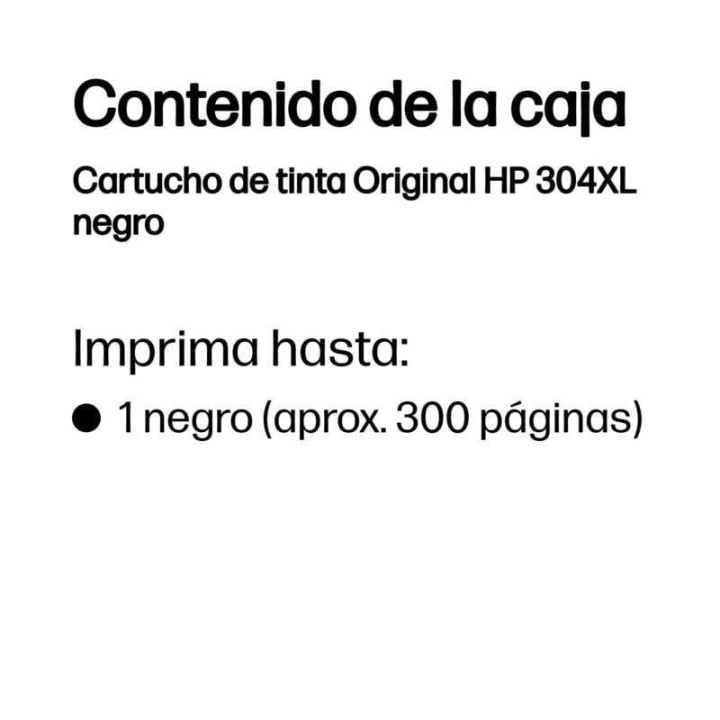 HP 304XL Cartucho Tinta Alta Capacidad Original Negro