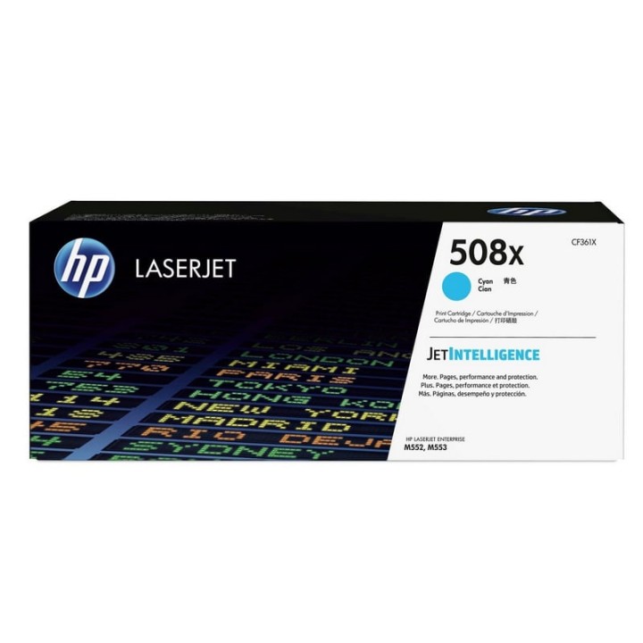 HP 508X Tóner Original Laserjet Atla Capacidad Cian
