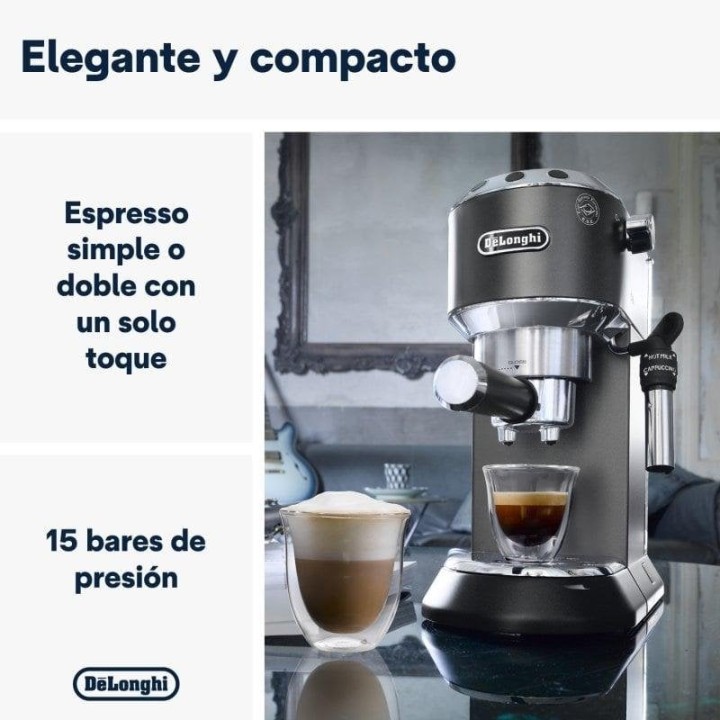 DeLonghi Dedica EC685.BK Cafetera de Espresso Compacta 15 bar Negra