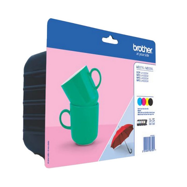 Brother LC-227XL Pack de 4 Cartuchos de Tinta Negro + Color